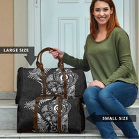 New Zealand Sea Animals Travel Bag with Maori Koru Tribal Tattoo and Silver Ferns Black Color LT03 - Polynesian Pride