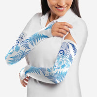 New Zealand Sea Animals Arm Sleeves with Maori Koru Tribal Tattoo and Silver Ferns Galaxy Style LT03 - Polynesian Pride