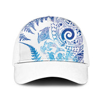 New Zealand Sea Animals Baseball Net Cap with Maori Koru Tribal Tattoo and Silver Ferns Galaxy Style