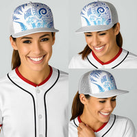 New Zealand Sea Animals Baseball Net Cap with Maori Koru Tribal Tattoo and Silver Ferns Galaxy Style