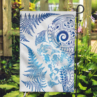 New Zealand Sea Animals Garden Flag with Maori Koru Tribal Tattoo and Silver Ferns Galaxy Style LT03 Garden Flag Multicolor - Polynesian Pride