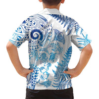 New Zealand Sea Animals Hawaiian Shirt with Maori Koru Tribal Tattoo and Silver Ferns Galaxy Style LT03 - Polynesian Pride