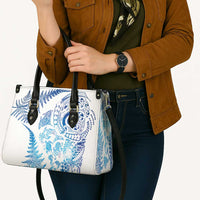 New Zealand Sea Animals Leather Bag with Maori Koru Tribal Tattoo and Silver Ferns Galaxy Style LT03 - Polynesian Pride