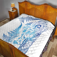 New Zealand Sea Animals Quilt with Maori Koru Tribal Tattoo and Silver Ferns Galaxy Style LT03 - Polynesian Pride