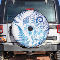 New Zealand Sea Animals Spare Tire Cover with Maori Koru Tribal Tattoo and Silver Ferns Galaxy Style LT03 Multicolor - Polynesian Pride