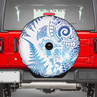 New Zealand Sea Animals Spare Tire Cover with Maori Koru Tribal Tattoo and Silver Ferns Galaxy Style LT03 - Polynesian Pride