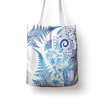 New Zealand Sea Animals Tote Bag with Maori Koru Tribal Tattoo and Silver Ferns Galaxy Style LT03 - Polynesian Pride