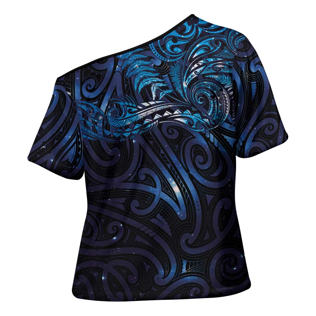 New Zealand New Year-Matariki Cross Shoulder Shirt Aotearoa Maori Tattoo Galaxy Sky