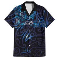 New Zealand New Year-Matariki Family Matching Off Shoulder Short Dress and Hawaiian Shirt Aotearoa Maori Tattoo Galaxy Sky LT03 Dad's Shirt - Short Sleeve Multicolor - Polynesian Pride