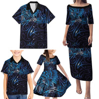 New Zealand New Year-Matariki Family Matching Puletasi and Hawaiian Shirt Aotearoa Maori Tattoo Galaxy Sky LT03 - Polynesian Pride