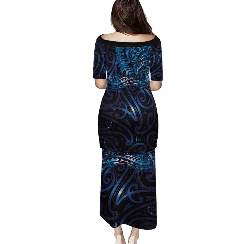 New Zealand New Year-Matariki Family Matching Puletasi and Hawaiian Shirt Aotearoa Maori Tattoo Galaxy Sky LT03 - Polynesian Pride