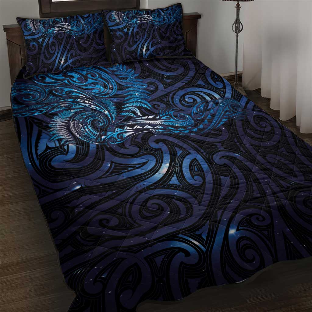 New Zealand New Year-Matariki Quilt Bed Set Aotearoa Maori Tattoo Galaxy Sky