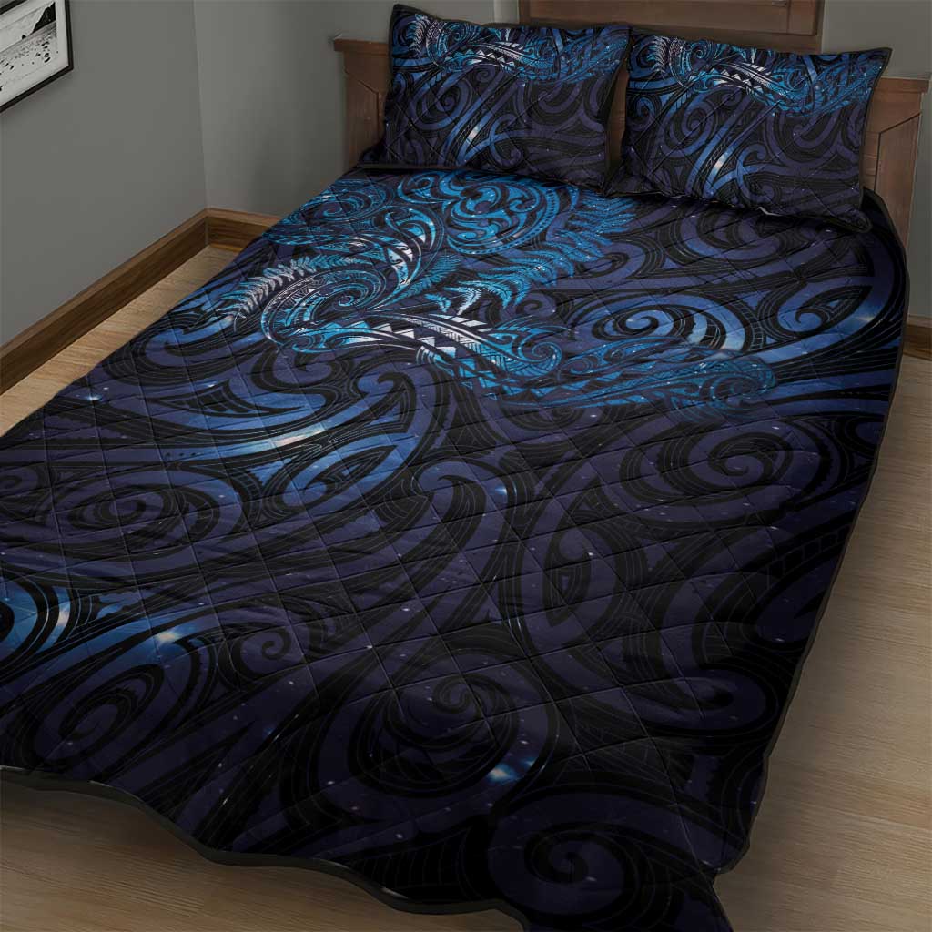 New Zealand New Year-Matariki Quilt Bed Set Aotearoa Maori Tattoo Galaxy Sky
