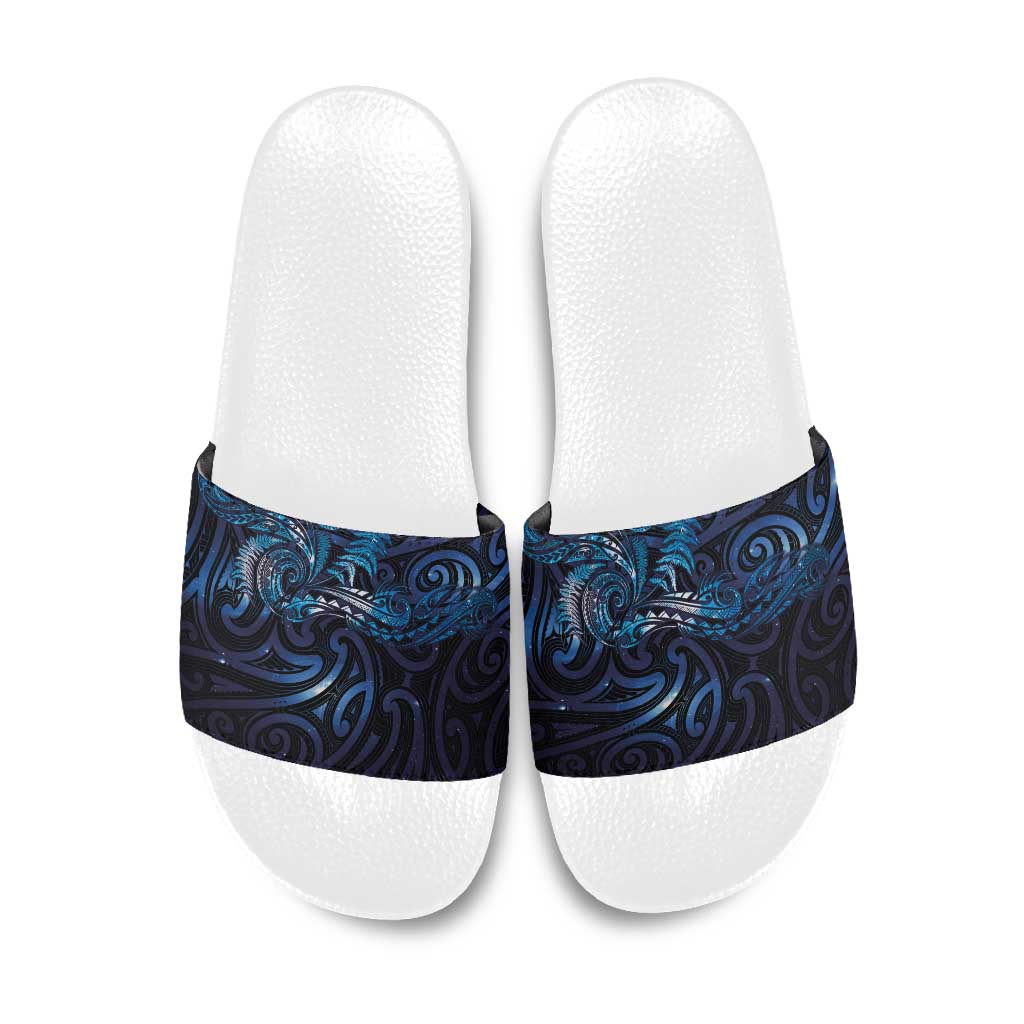 New Zealand New Year-Matariki Slide Sandals Aotearoa Maori Tattoo Galaxy Sky