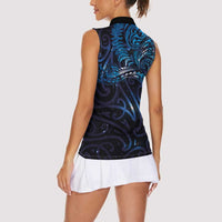 New Zealand New Year-Matariki Women Sleeveless Polo Shirt Aotearoa Maori Tattoo Galaxy Sky LT03 - Polynesian Pride