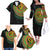 Vanuatu Tribal Tattoo with Namele Leaves Family Matching Off The Shoulder Long Sleeve Dress and Hawaiian Shirt