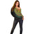 Vanuatu Tribal Tattoo with Namele Leaves Off Shoulder Sweater