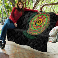 Vanuatu Tribal Tattoo with Namele Leaves Quilt