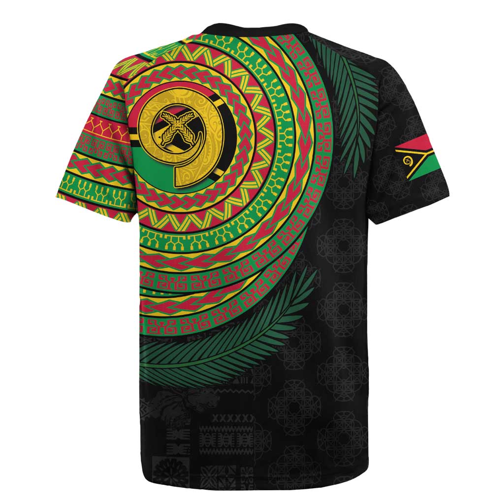 Vanuatu Tribal Tattoo with Namele Leaves Rugby Jersey