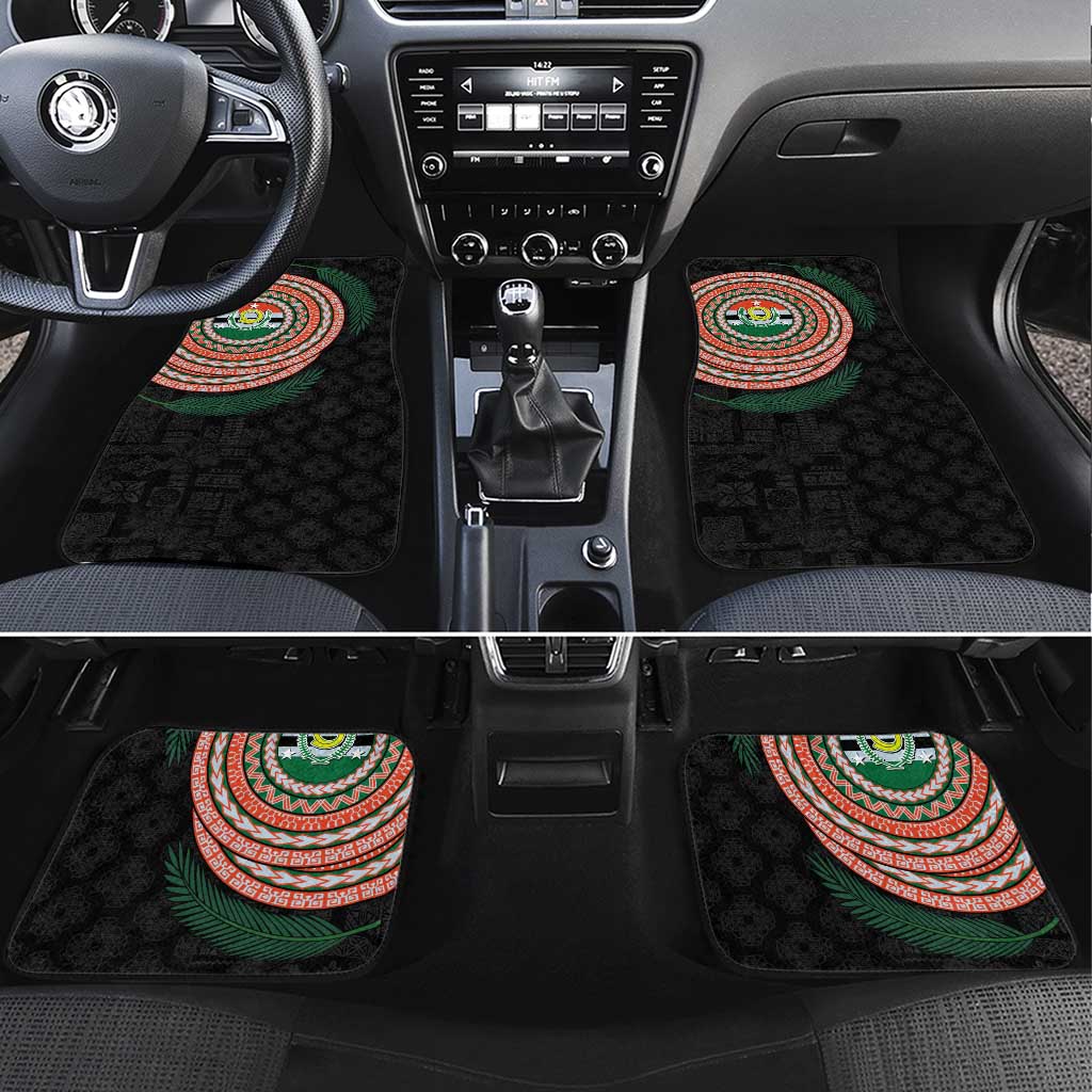 Penama Tribal Tattoo with Namele Leaves Car Mats
