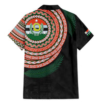 Penama Tribal Tattoo with Namele Leaves Family Matching Mermaid Dress and Hawaiian Shirt LT03 - Polynesian Pride