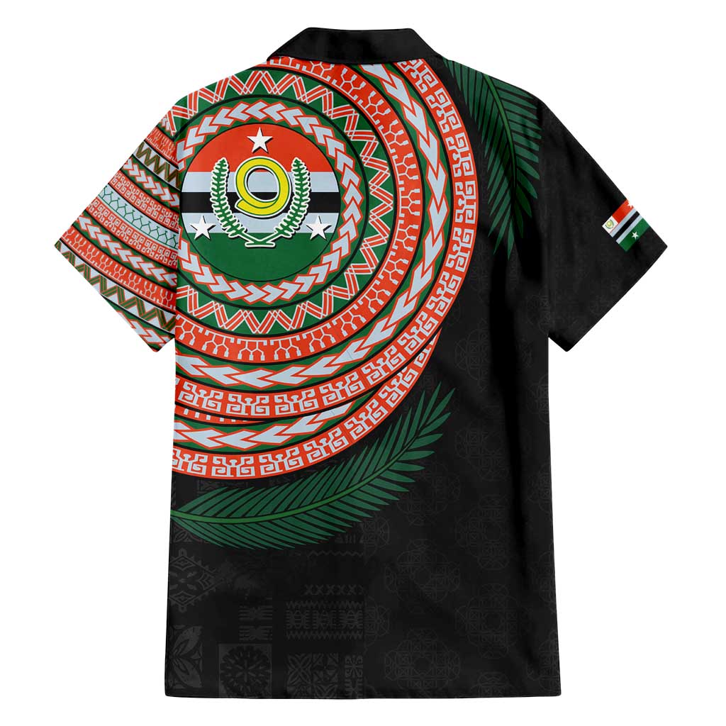 Penama Tribal Tattoo with Namele Leaves Family Matching Summer Maxi Dress and Hawaiian Shirt LT03 - Polynesian Pride