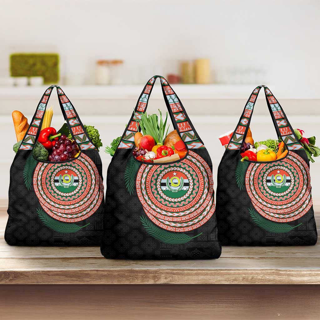 Penama Tribal Tattoo with Namele Leaves Grocery Bag