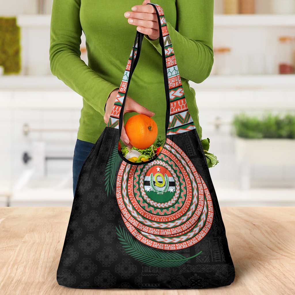 Penama Tribal Tattoo with Namele Leaves Grocery Bag