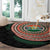 Penama Tribal Tattoo with Namele Leaves Round Carpet