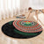 Penama Tribal Tattoo with Namele Leaves Round Carpet