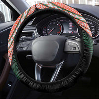 Penama Tribal Tattoo with Namele Leaves Steering Wheel Cover
