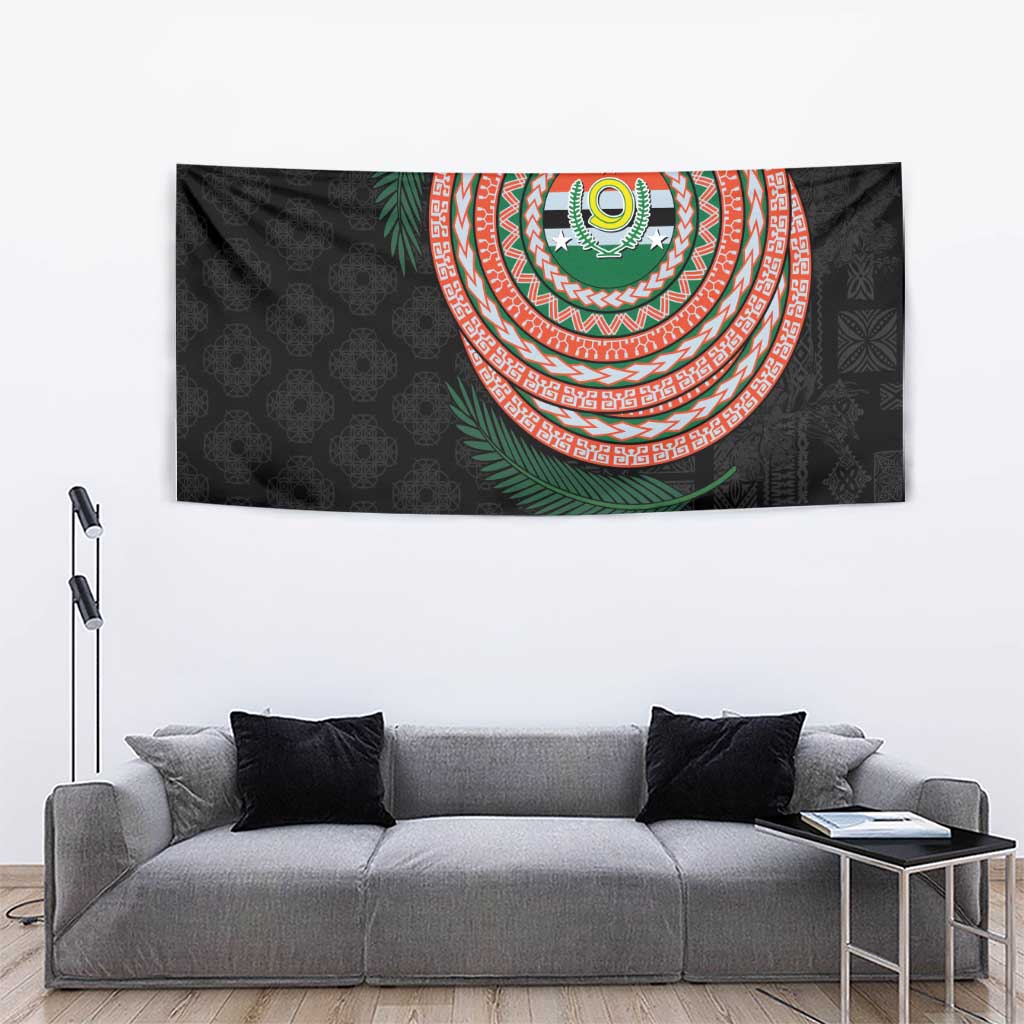 Penama Tribal Tattoo with Namele Leaves Tapestry