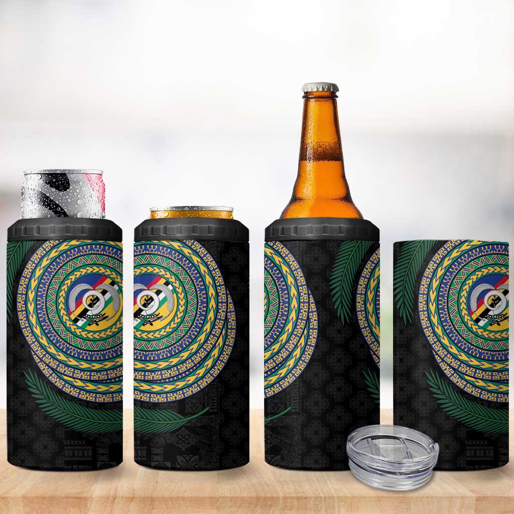 Torba Tribal Tattoo with Namele Leaves 4 in 1 Can Cooler Tumbler