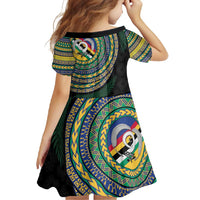 Torba Tribal Tattoo with Namele Leaves Family Matching Off Shoulder Maxi Dress and Hawaiian Shirt LT03 - Polynesian Pride