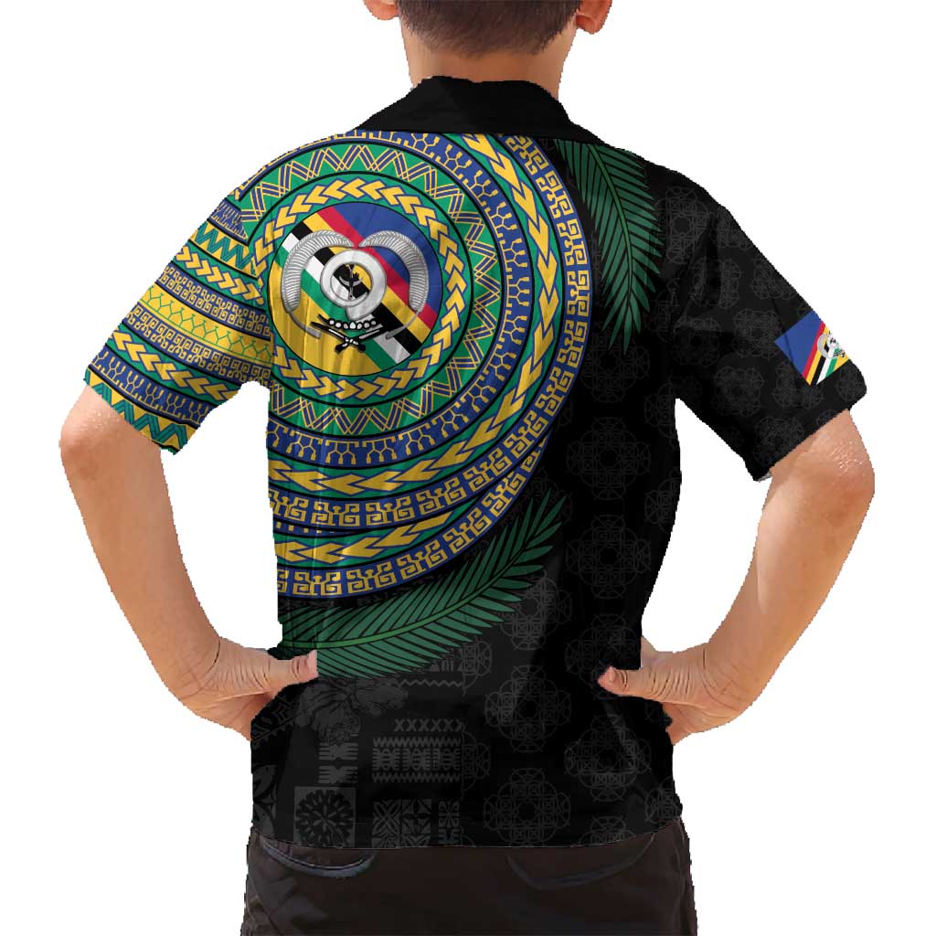 Torba Tribal Tattoo with Namele Leaves Family Matching Summer Maxi Dress and Hawaiian Shirt LT03 - Polynesian Pride