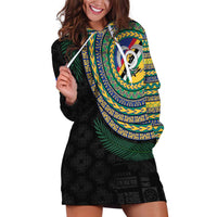 Torba Tribal Tattoo with Namele Leaves Hoodie Dress
