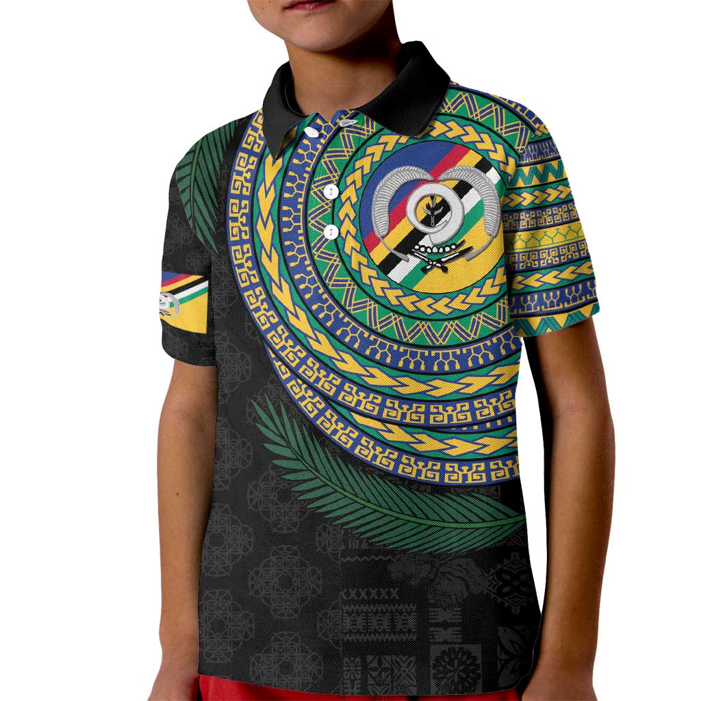 Torba Tribal Tattoo with Namele Leaves Kid Polo Shirt