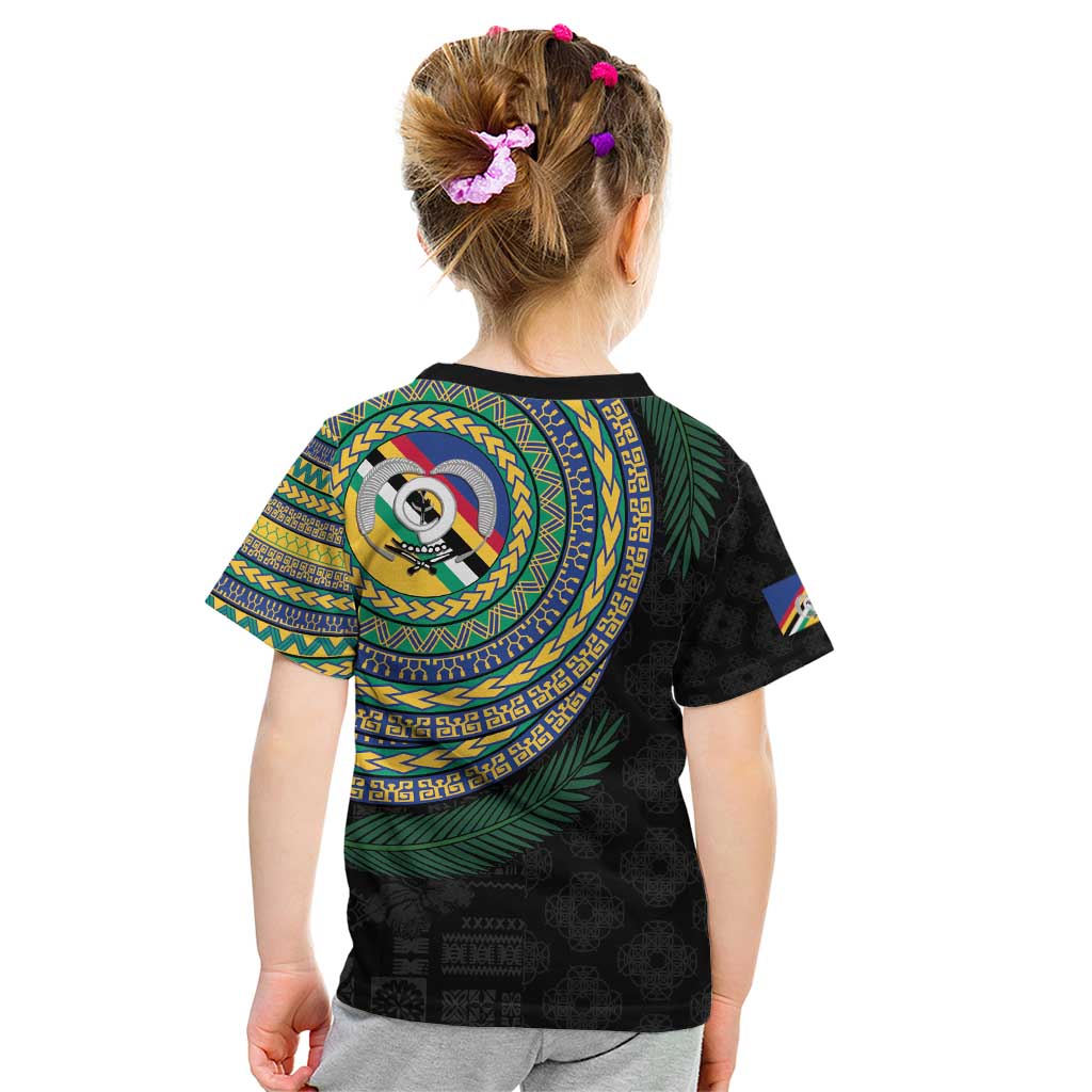 Torba Tribal Tattoo with Namele Leaves Kid T Shirt