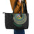 Torba Tribal Tattoo with Namele Leaves Leather Tote Bag