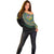 Torba Tribal Tattoo with Namele Leaves Off Shoulder Sweater