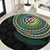 Torba Tribal Tattoo with Namele Leaves Round Carpet