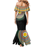 Shefa Tribal Tattoo with Namele Leaves Family Matching Mermaid Dress and Hawaiian Shirt LT03 - Polynesian Pride
