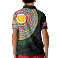 Shefa Tribal Tattoo with Namele Leaves Kid Polo Shirt