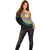Shefa Tribal Tattoo with Namele Leaves Off Shoulder Sweater