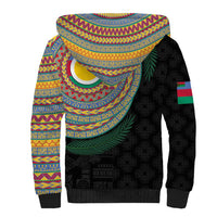 Shefa Tribal Tattoo with Namele Leaves Sherpa Hoodie