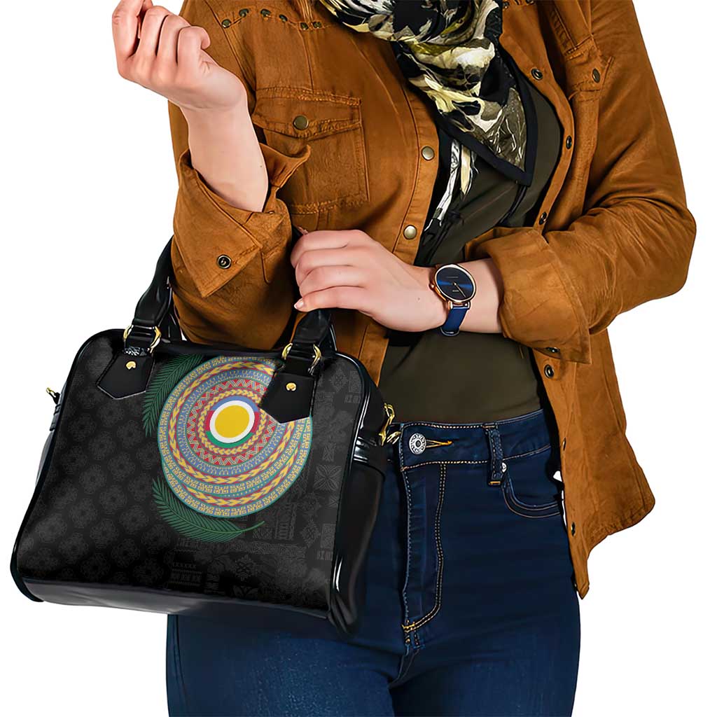 Shefa Tribal Tattoo with Namele Leaves Shoulder Handbag