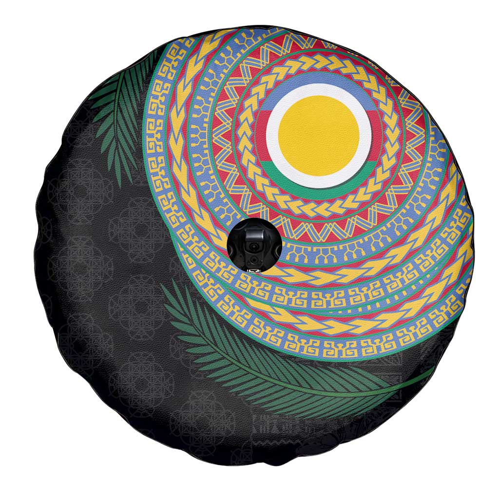 Shefa Tribal Tattoo with Namele Leaves Spare Tire Cover