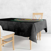 Shefa Tribal Tattoo with Namele Leaves Tablecloth
