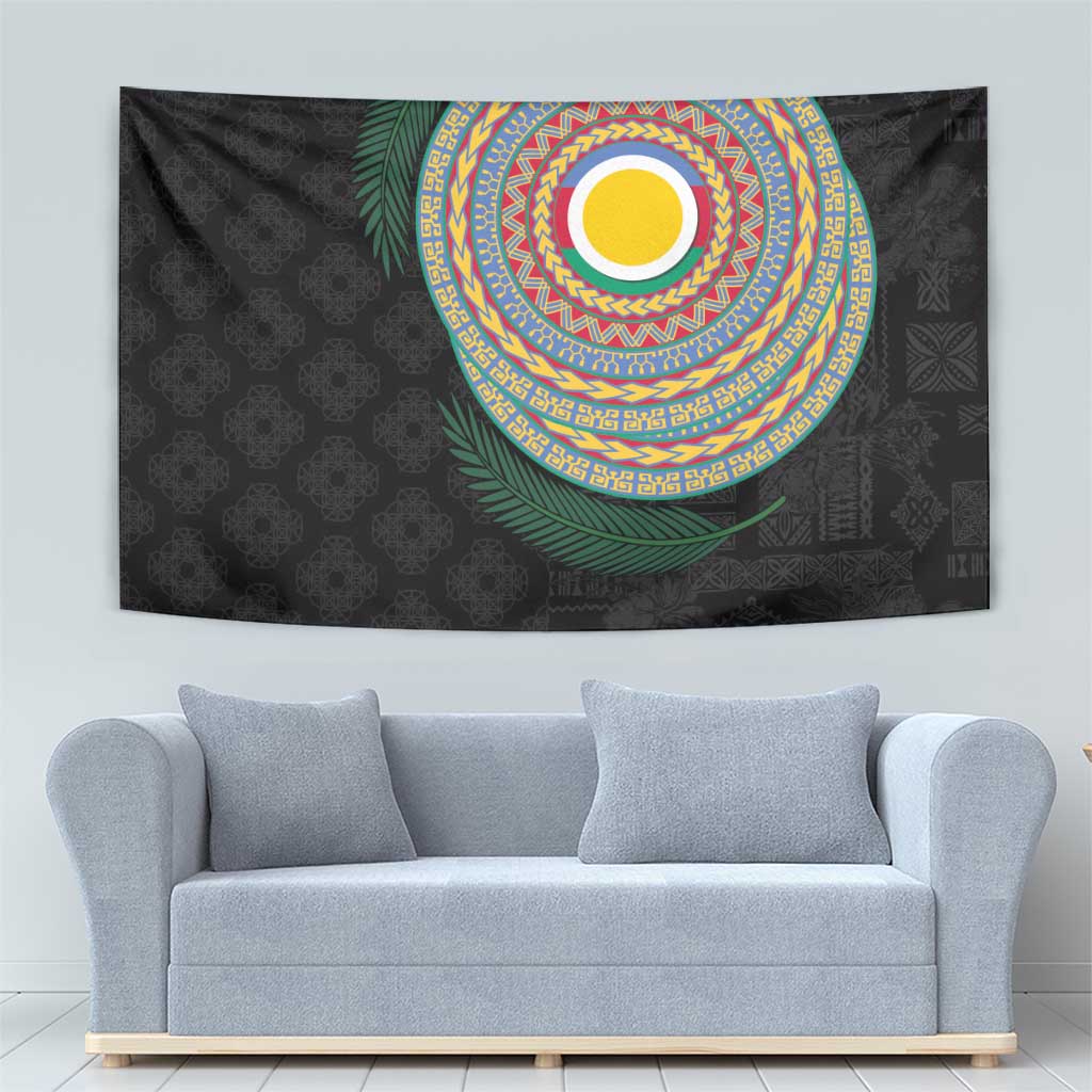 Shefa Tribal Tattoo with Namele Leaves Tapestry