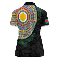 Shefa Tribal Tattoo with Namele Leaves Women Polo Shirt LT03 - Polynesian Pride